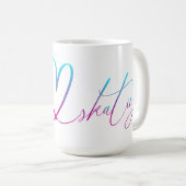 姿スケートで滑る女の子"私は愛スケートで滑る" コーヒーマグカップ (正面右)