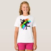 姿スケートで滑る女王 Tシャツ (正面フル)