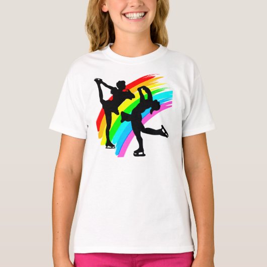 姿スケートで滑る女王 Tシャツ (正面)