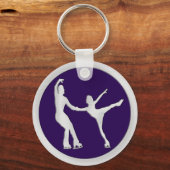 姿スケートで滑る対 キーホルダー (正面)