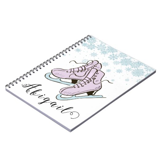 姿スケートで滑る氷スケートで滑るスケート名前をカスタムする ノートブック (左側)