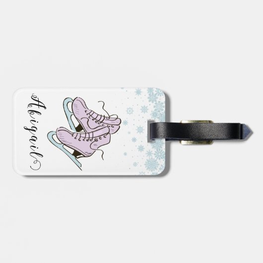 姿スケートで滑る氷スケートで滑るスケート名前をカスタムする ラゲッジタグ