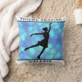 姿スケートで滑る装飾用クッション(名前あり) クッション (ブランケット)