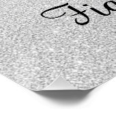 姿スケートで滑る輝く光沢のあるポスターと彼女の名前 ポスター (コーナー)