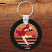 姿スケートで滑る – アートオブアイス踊り キーホルダー (正面)