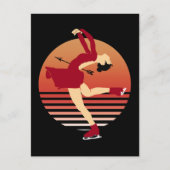 姿スケートで滑る – アートオブアイス踊り ポストカード (正面)