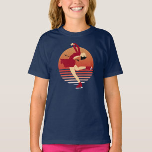 姿スケートで滑る – アートオブアイス踊り Tシャツ