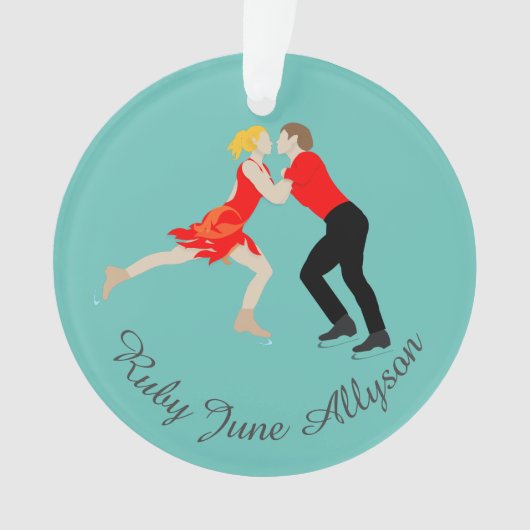 姿スケートで滑る オーナメント (正面)