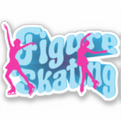 「姿スケートで滑る」カスタムカットビニールシール シール (正面)