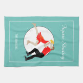 姿スケートで滑る キッチンタオル (横)