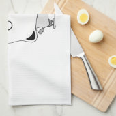 姿スケートで滑る キッチンタオル (四つ折り)