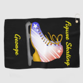 姿スケートで滑る クール ゴルフタオル (横)