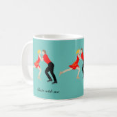 姿スケートで滑る コーヒーマグカップ (正面左)