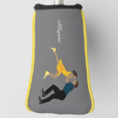 姿スケートで滑る ゴルフヘッドカバー (回転90)