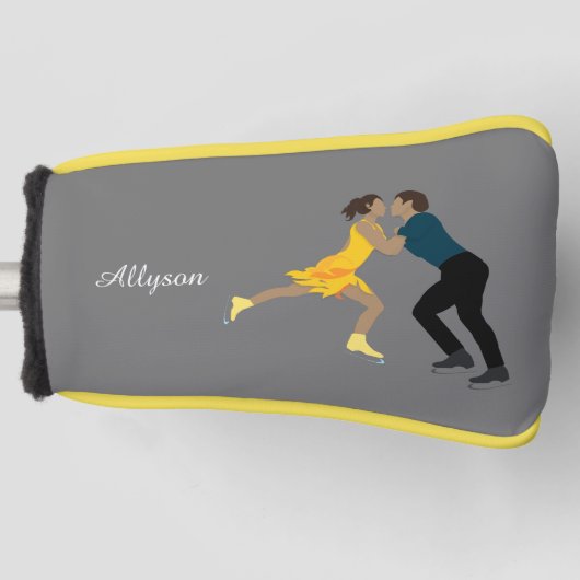 姿スケートで滑る ゴルフヘッドカバー (正面)