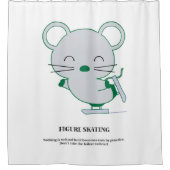 姿スケートで滑る シャワーカーテン (正面)