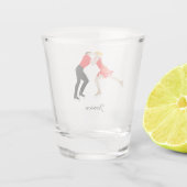 姿スケートで滑る ショットグラス (裏面)