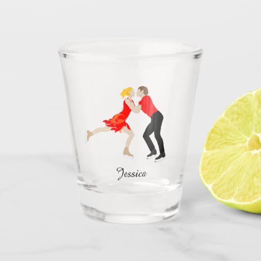 姿スケートで滑る ショットグラス (正面)