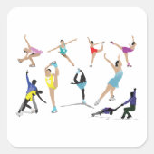 姿スケートで滑る スクエアシール (正面)