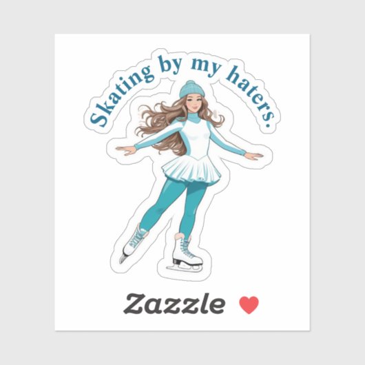 姿スケートで滑る「スケートで滑るby my haters」 シール (シート)