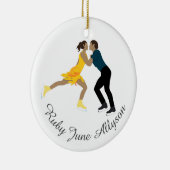 姿スケートで滑る セラミックオーナメント (右)