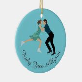 姿スケートで滑る セラミックオーナメント (右)