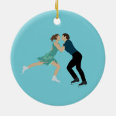 姿スケートで滑る セラミックオーナメント (裏面)