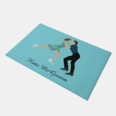 姿スケートで滑る ドアマット (アングル)