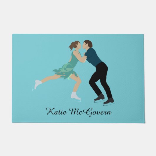 姿スケートで滑る ドアマット (正面)