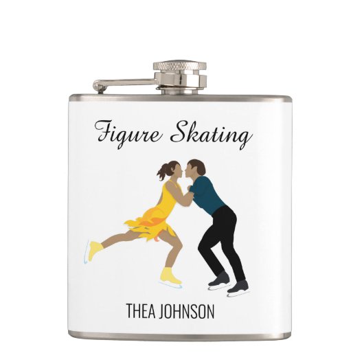 姿スケートで滑る フラスク (正面)