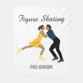 姿スケートで滑る フリースブランケット (正面)