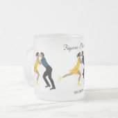 姿スケートで滑る フロストグラスマグカップ (正面左)