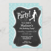 姿スケートで滑る;ベビーブルーサークル 招待状 (正面/裏面)