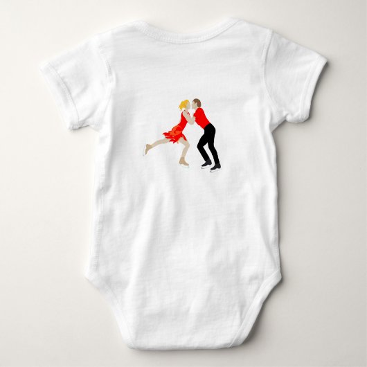 姿スケートで滑る ベビーボディスーツ (裏面)