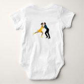 姿スケートで滑る ベビーボディスーツ (裏面)