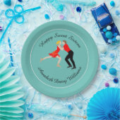 姿スケートで滑る ペーパープレート (パーティー)