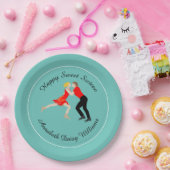 姿スケートで滑る ペーパープレート (パーティー)