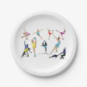 姿スケートで滑る ペーパープレート (正面)