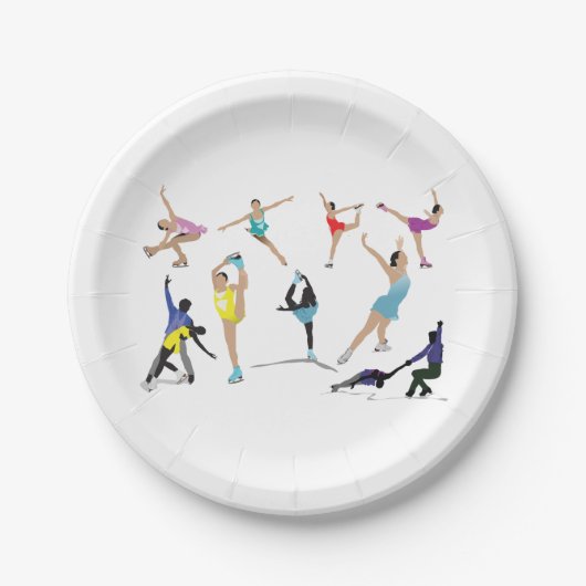 姿スケートで滑る ペーパープレート (正面)