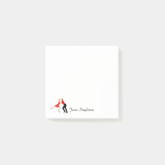 姿スケートで滑る ポストイット (正面)