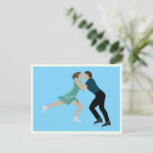 姿スケートで滑る ポストカード (スタンド正面)