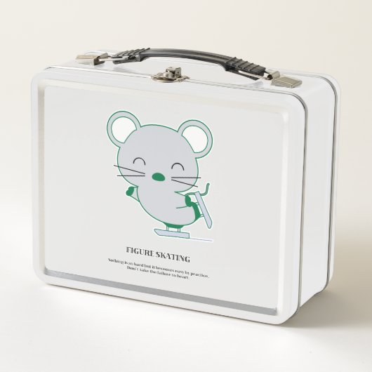 姿スケートで滑る メタルランチボックス (正面)