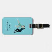 姿スケートで滑る ラゲッジタグ (正面横)