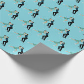 姿スケートで滑る ラッピングペーパー (角)