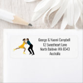 姿スケートで滑る ラベル (インサイチュ)