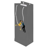 姿スケートで滑る ワインギフトバッグ (裏面アングル)