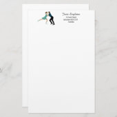 姿スケートで滑る 便箋 (正面/裏面)