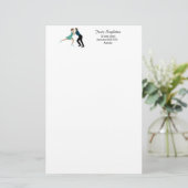 姿スケートで滑る 便箋 (スタンド正面)