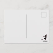 姿スケートで滑る/氷スケートで滑る名前をカスタムする葉書 ポストカード (裏面)