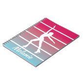 「姿スケートで滑る」氷スケートで滑る名前をカスタムする ノートブック (左側)